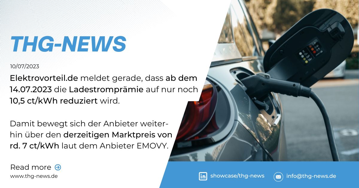 Elektrovorteil reduziert Ladestromprämie